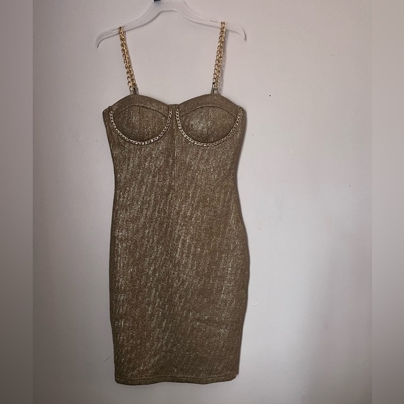 Nwt fashion nova a classy one metallic mini dress size small - Picture 6 of 8